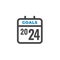 2024 SMART Goals Vector graphic -Â various Smart goal keywords